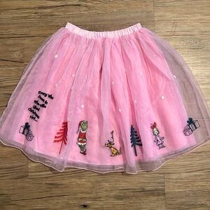 Hanna Andersson - Dr. Seuss Grinch Embroidered Tulle Skirt - 120 cm US 6/7
